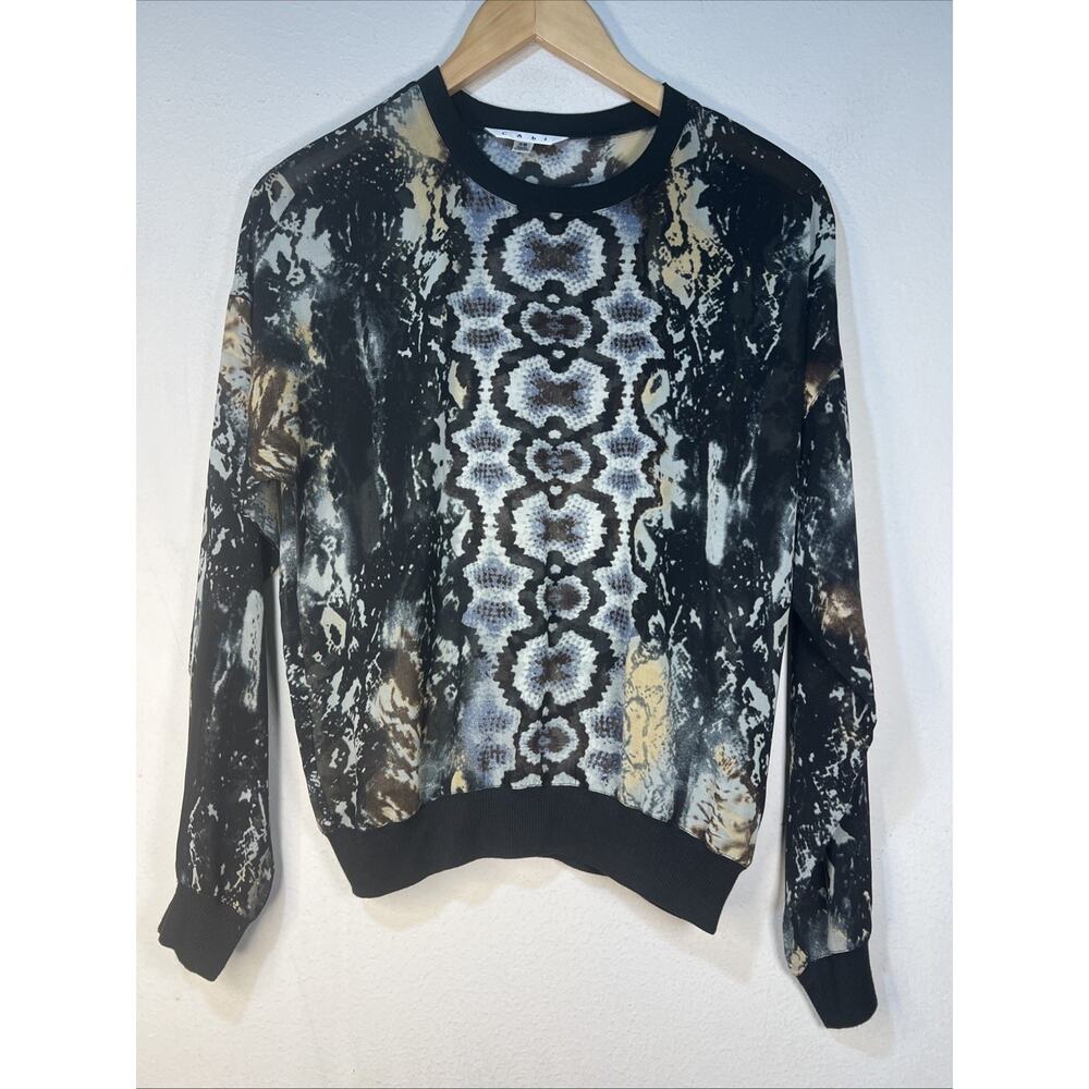 Cabi x Small Snakeskin Sheer Dressed Up Blouse Phyton #572 XS Whimsygoth Fairy